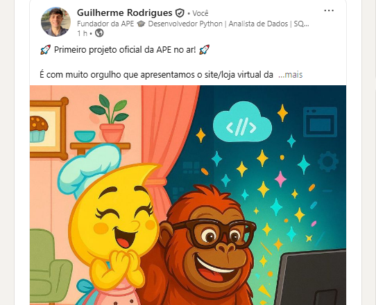 🚀 Primeiro projeto oficial da APE no ar! 🚀