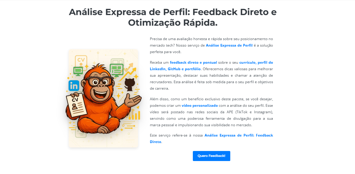 Ícone representando análise de perfil tech