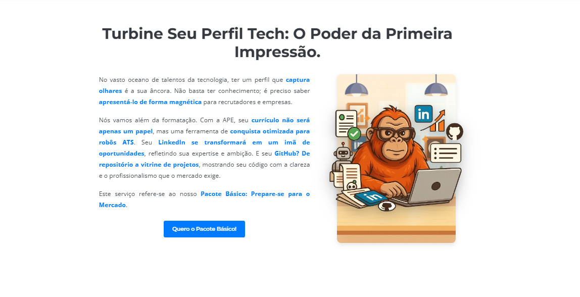 Ícone representando preparação para o mercado de trabalho tech