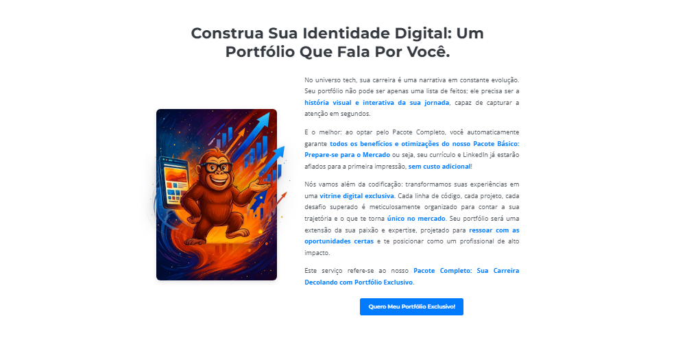 Ícone representando uma carreira decolando com portfólio